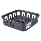 Egouttoir carré 12 assiettes Essentials CURVER - Gris anthracite  - Fiducial