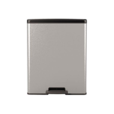 Poubelle Decobin rectangulaire 65l décor métal  - Fiducial
