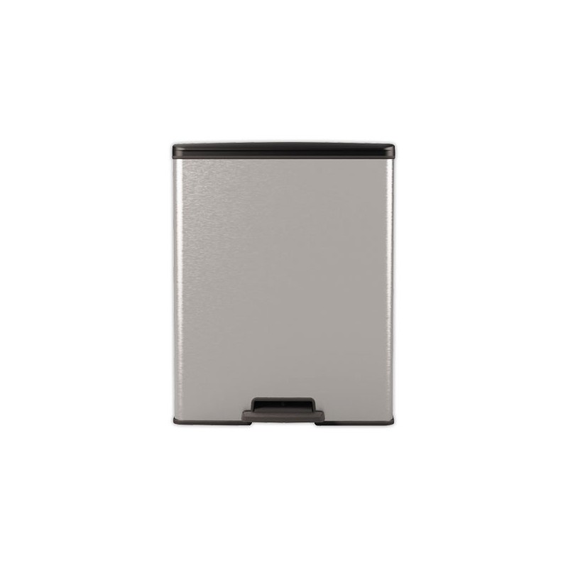 Poubelle Decobin rectangulaire 65l décor métal  - Fiducial