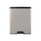 Poubelle Decobin rectangulaire 65l décor métal  - Fiducial