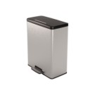 Poubelle Decobin rectangulaire duo 26l+26l décor métal  - Fiducial