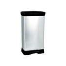Poubelle Decobin rectangulaire 50l grise  - Fiducial
