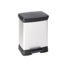 Poubelle Decobin rectangulaire 30l décor métal  - Fiducial