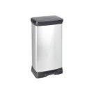 Poubelle Decobin rectangulaire duo 23l+23l décor métal  - Fiducial