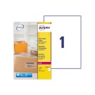Planches d'étiquettes transparentes 210x297 mm, 25 étiq/boîte  x25 - Fiducial