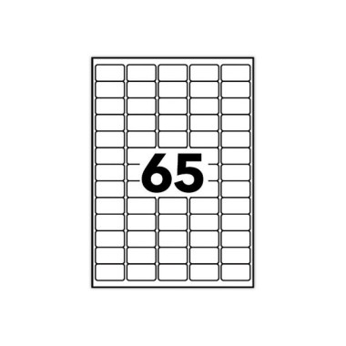 Planches d'étiquettes laser 38,1x21,2 mm soit 1625 étiq/boîte  x25 - Fiducial