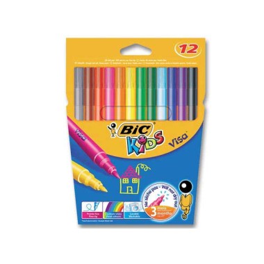 Feutres BIC Kids Visa - Pointe fine  x12 - Fiducial
