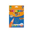 Crayons de couleur Bic  x18 - Fiducial