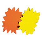Etiquettes carton forme éclatée jaune/orange 240 x 320 mm - Bte de 25  - Fiducial