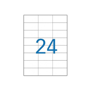 planches de 24 étiquettes de signalisation, 70x37 mm, 100% recyclé  x100 - Fiducial