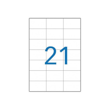 planches de 21 étiquettes de signalisation, 70x42,4 mm, 100% recyclé  x100 - Fiducial