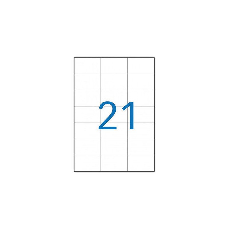 planches de 21 étiquettes de signalisation, 70x42,4 mm, 100% recyclé  x100 - Fiducial