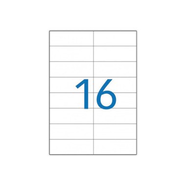 planches de 16 étiquettes de signalisation, 105x35 mm, 100% recyclé  x100 - Fiducial