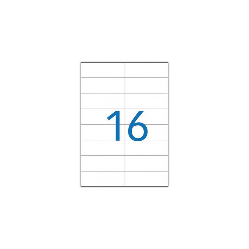 planches de 16 étiquettes de signalisation, 105x37 mm, 100% recyclé  x100 - Fiducial