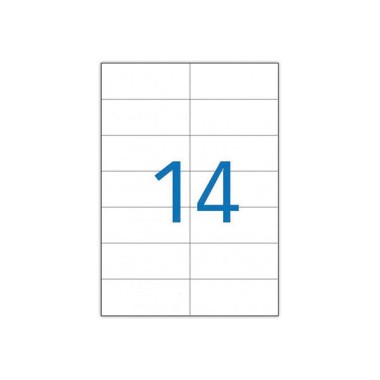 planches de 14 étiquettes de signalisation, 105x42,4 mm, 100% recyclé  x100 - Fiducial