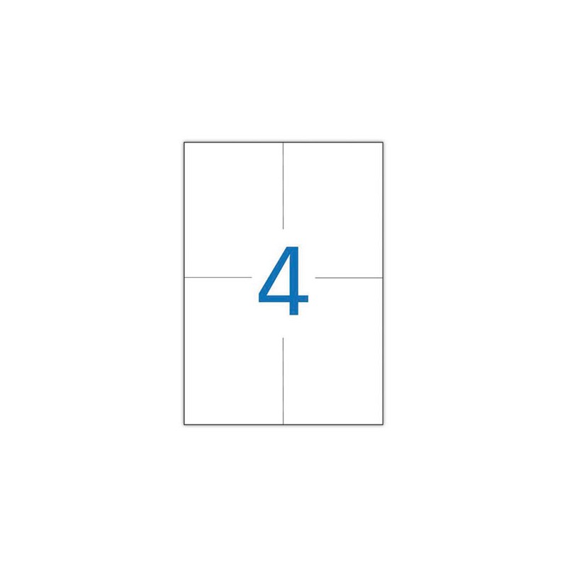 planches de 4 étiquettes de signalisation, 105x148,5 mm, 100% recyclé  x100 - Fiducial
