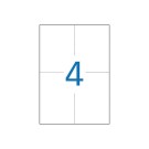 planches de 4 étiquettes de signalisation, 105x148,5 mm, 100% recyclé  x100 - Fiducial