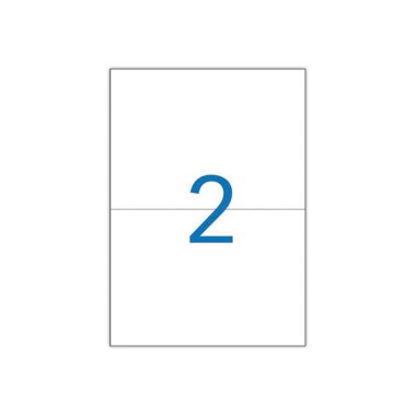 planches de 2 étiquettes de signalisation, 210x148,5 mm, 100% recyclé  x100 - Fiducial