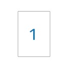 planches de 1 étiquette de signalisation, 210x297 mm, 100% recyclé  x100 - Fiducial