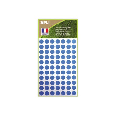 462 pastilles de signalisation rondes,Diamètre  8 mm, bleu, 100% recyclé  - Fiducial