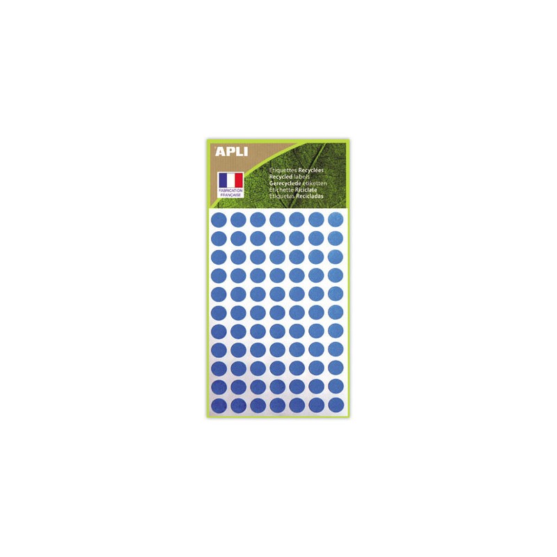 462 pastilles de signalisation rondes,Diamètre  8 mm, bleu, 100% recyclé  - Fiducial