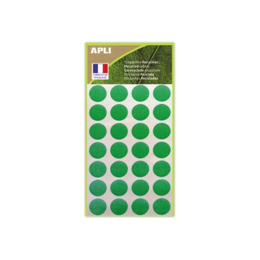 168 pastilles de signalisation rondes,Diamètre  15 mm, vert, 100% recyclé  - Fiducial