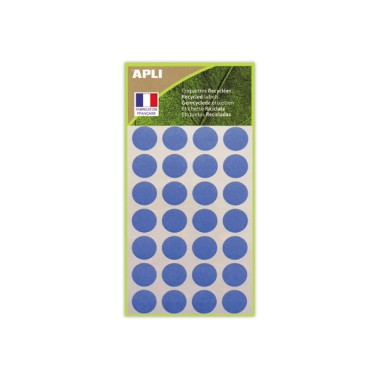 168 pastilles de signalisation rondes,Diamètre  15 mm, bleu, 100% recyclé  - Fiducial