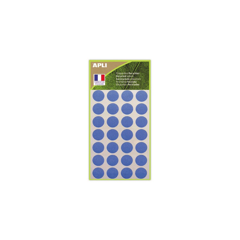 168 pastilles de signalisation rondes,Diamètre  15 mm, bleu, 100% recyclé  - Fiducial