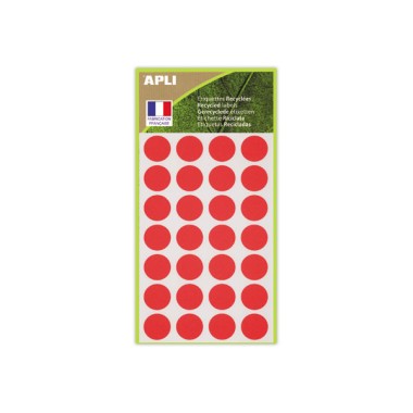 168 pastilles de signalisation rondes,Diamètre  15 mm, rouge, 100% recyclé  - Fiducial