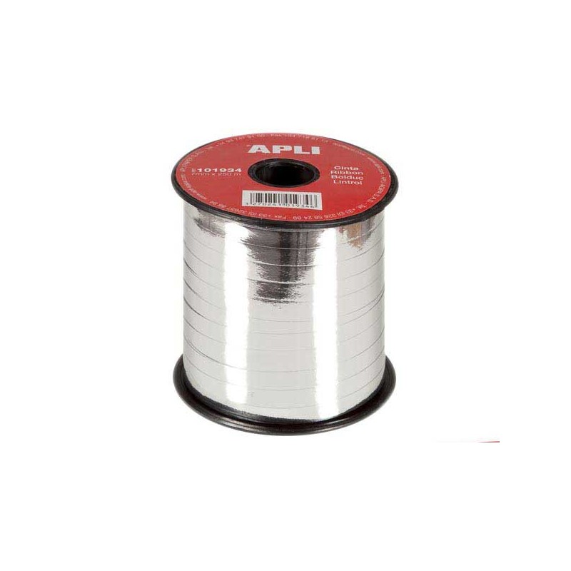 Rouleaux de ruban Bolduc argent / métal 7 mm x 250 m  x2 - Fiducial