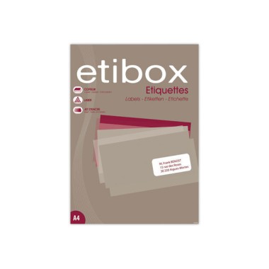 Planches d'étiquettes 99,1x38,1 mm 1400/boîte, rouge  x100 - Fiducial