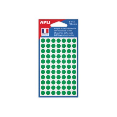 462 pastilles gommettes de signalisation rondes, Diamètre  8 mm, vert  - Fiducial