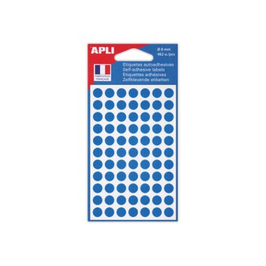 462 pastilles gommettes de signalisation rondes, Diamètre  8 mm, bleu  - Fiducial