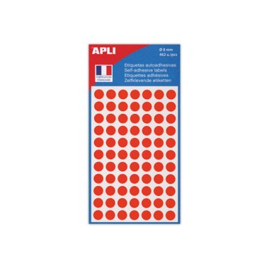 462 pastilles gommettes de signalisation rondes, Diamètre  8 mm, rouge  - Fiducial