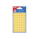 Étui 462 pastilles gommettes de signalisation rondes, Diamètre  8 mm, jaune  - Fiducial