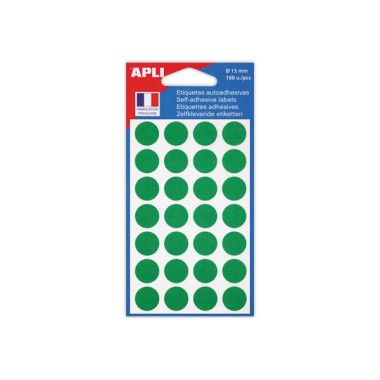 168 pastilles gommettes de signalisation rondes, Diamètre  15 mm, vert  - Fiducial