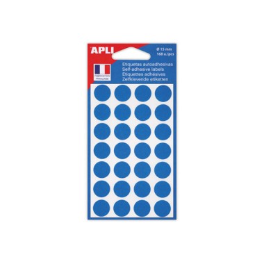 168 pastilles gommettes de signalisation rondes, Diamètre  15 mm, bleu  - Fiducial