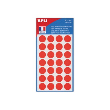 168 pastilles gommettes de signalisation rondes, Diamètre 15 mm, rouge  - Fiducial