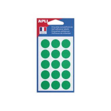 90 pastilles gommettes de signalisation rondes, Diamètre 19 mm, vert  - Fiducial