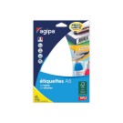 Planches d'étiquettes multi-usages 19x38 mm, blanc - 480 étiq.  x16 - Fiducial