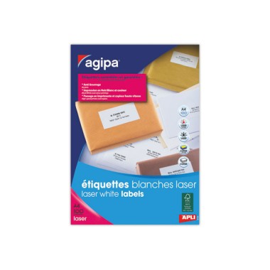 Planches d'étiquettes copieurs 105x37 mmsoit 1600 étiq/boîte  x100 - Fiducial