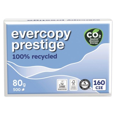 ramettes de papier recyclé 100% Evercopy Prestige A4 80G  x5 - Fiducial