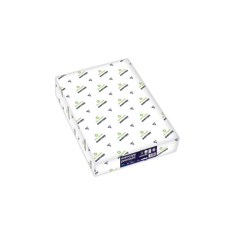 ramettes de 500 feuilles de papier très blanc A3 Everycopy premium 80G  x5 - Fiducial