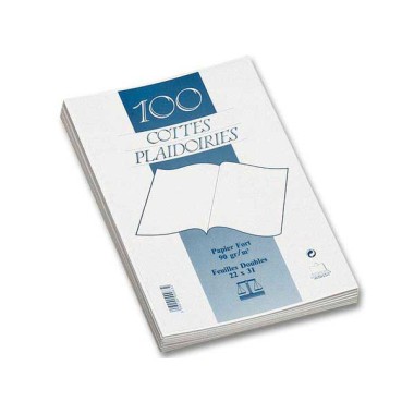 Sous-chemises Cotes De Plaidoirie 22 x31cm 90G  x100 - Fiducial
