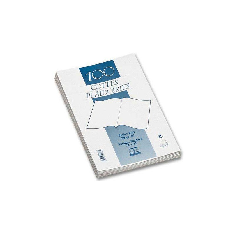 Sous-chemises Cotes De Plaidoirie 22 x31cm 90G  x100 - Fiducial