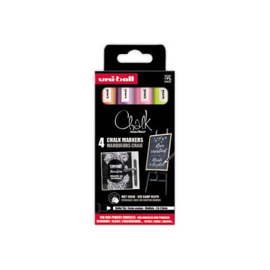 Marqueurs Craie CHALK - blanc-pointe ogive 2 à 3 mm  x4 - Fiducial