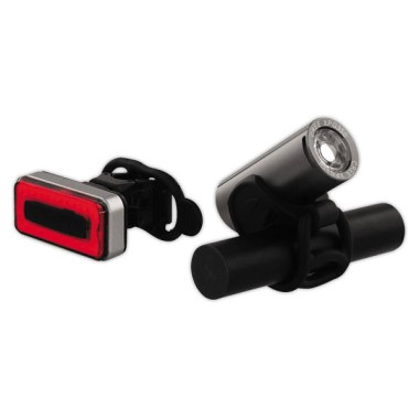 Kit d'éclairages LED vélo av/ar rechargeables en USB  - Fiducial