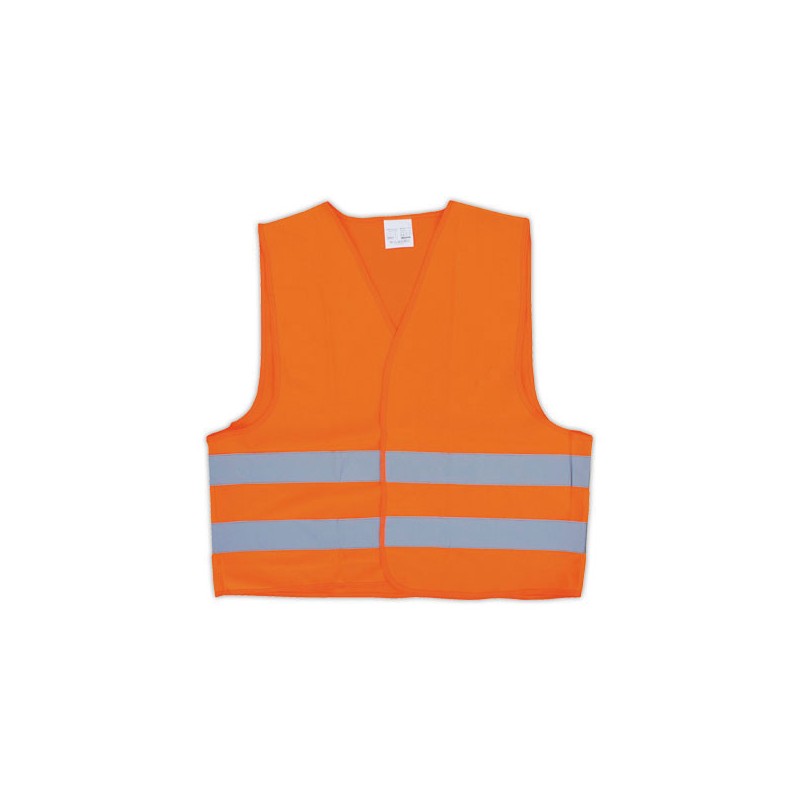 Gilet de sécurité orange - 2 bandes réfléchissantes  - Fiducial