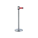 Poteau de guidage chrome sangle rouge 2M  - Fiducial