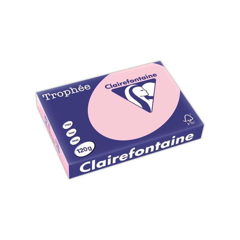 Ramette de 250 feuilles de papier Trophée A4 120g rose  - Fiducial